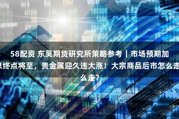 58配资 东吴期货研究所策略参考｜市场预期加息终点将至，贵金属迎久违大涨！大宗商品后市怎么走？