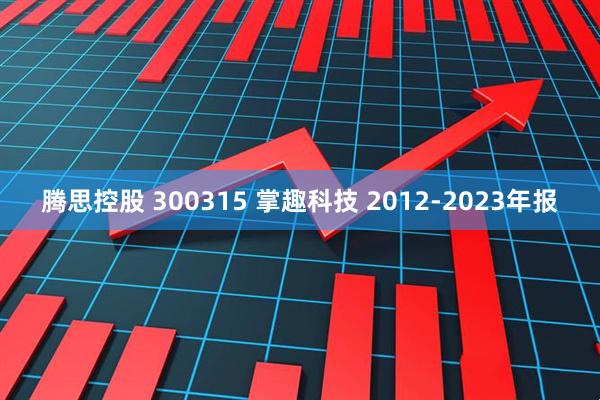 腾思控股 300315 掌趣科技 2012-2023年报